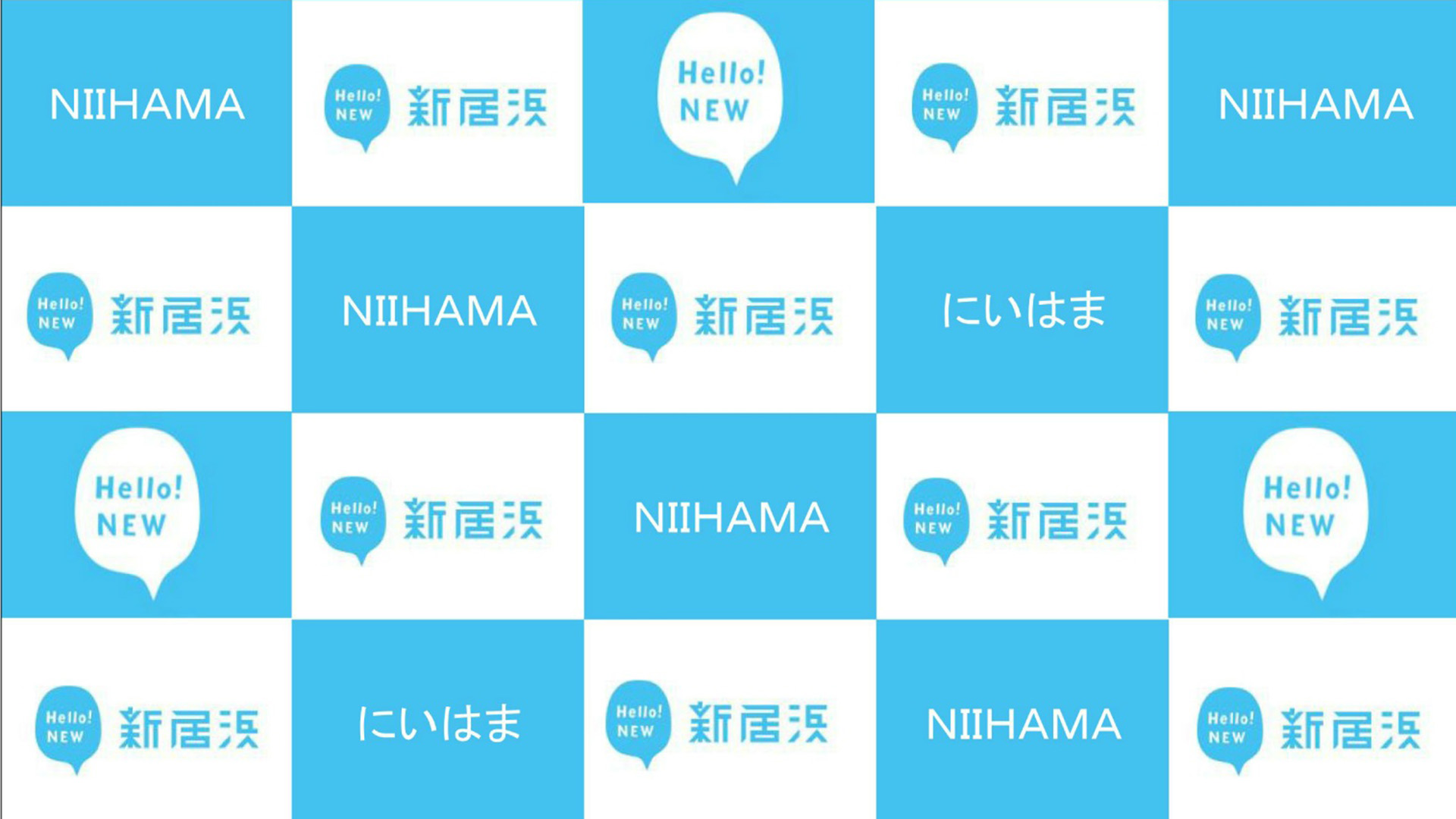 市松模様　Hello!NEW×ホワイト