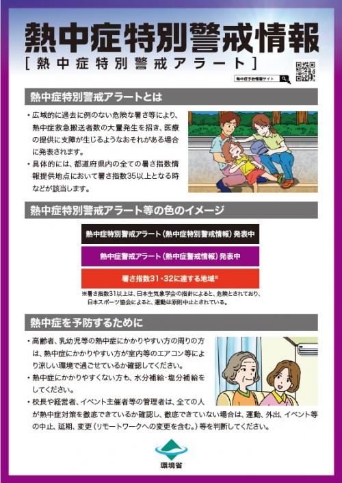 熱中症特別警戒アラートちらし　表