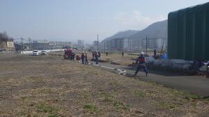 放水体制の様子