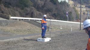 消防団長のあいさつの様子