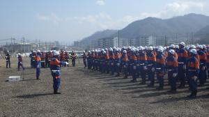 消防団全体の集合している様子