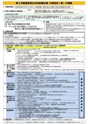 第３次愛媛県男女共同参画計画中間改定（案）の概要