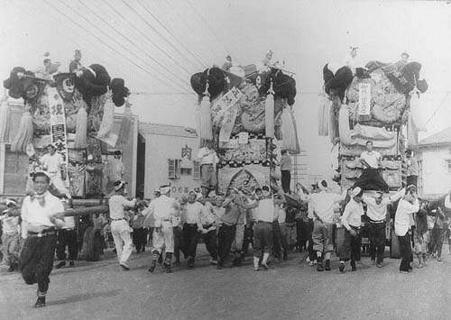 昔の太鼓台（昭和20年代）