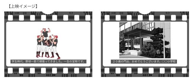 思い出ビデオ上映イメージ